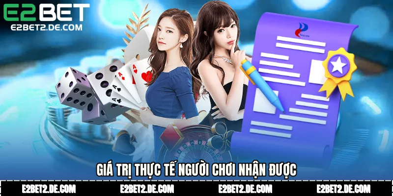 Giá trị thực tế người chơi nhận được